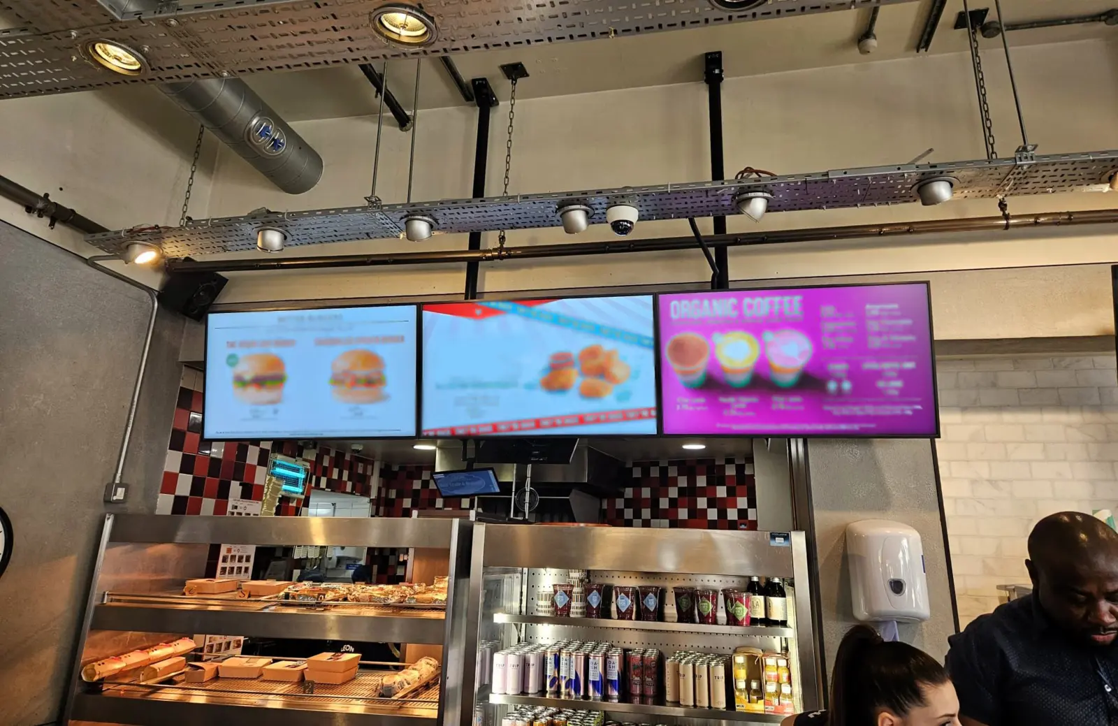 A completed multi-screen technology installation